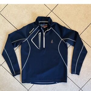 Sunice Superlite FX Quarter Zip Mens Medium Navy Blue Excellent Sport Pullover